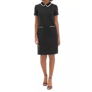 KARL LAGERFELD PARIS
Women's Short Sleeve Collar Shift Dress🎂🎂